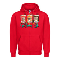 Red Candles with Fall Getting Lit Zipper Hoodie - texasbilliewilder