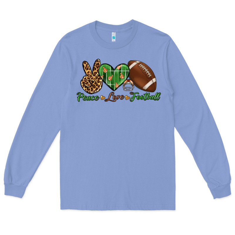 Peace Love Football Long Sleeve Tee by BundleAndBundleShop | Teevron