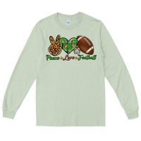 Matcha peace love football Long Sleeve Tee - BundleAndBundleShop