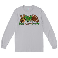 Moon Dust peace love football Long Sleeve Tee - BundleAndBundleShop