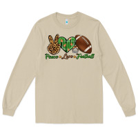 Mushroom peace love football Long Sleeve Tee - BundleAndBundleShop
