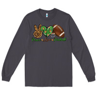Smoke peace love football Long Sleeve Tee - BundleAndBundleShop