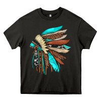 Asphalt indian headdress Heavy Core Tee - JahusDesignShop
