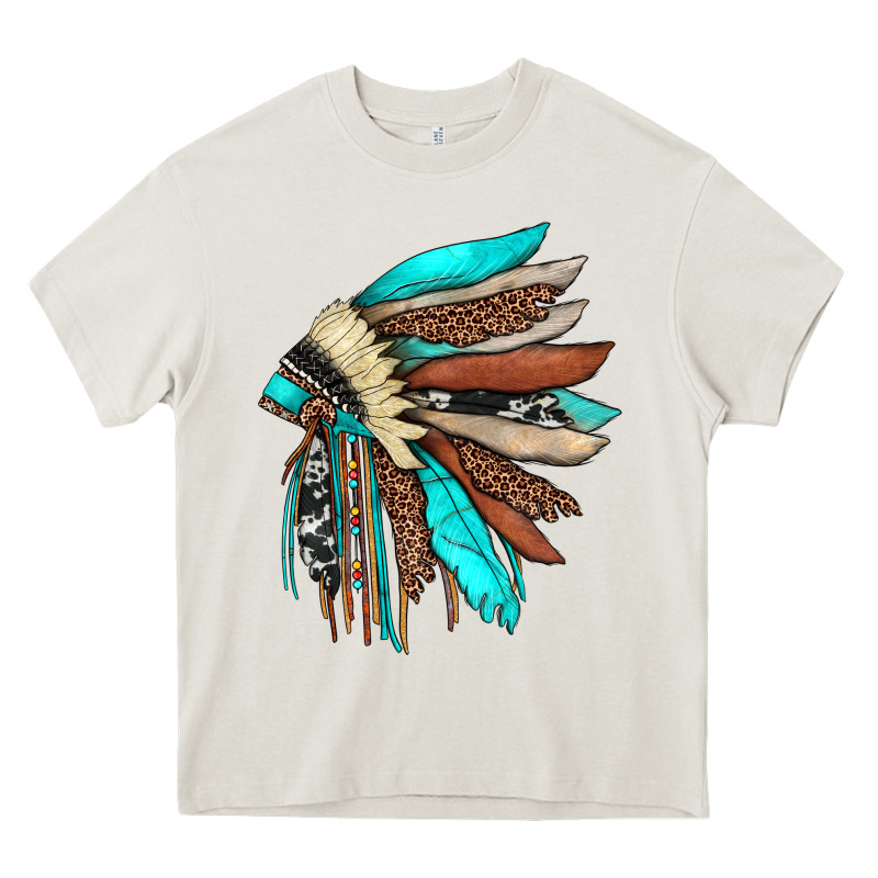Indian Headdress Heavy Core Tee by JahusDesignShop | Teevron