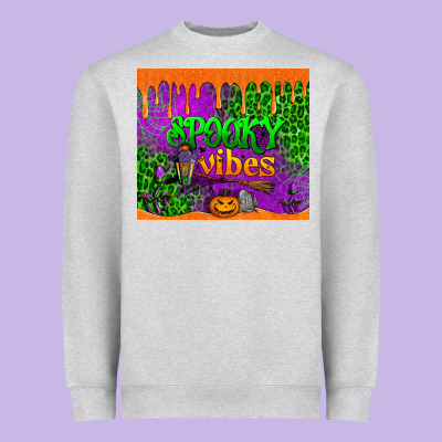 Spooky Vibes Tumbler Heavyweight Sweatshirt Designed By Bundleandbundleshop