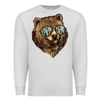 Dove Grey Papa Bear Premium Sweatshirt - HowdyJamesFarm