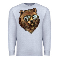 Heather Grey Papa Bear Premium Sweatshirt - HowdyJamesFarm