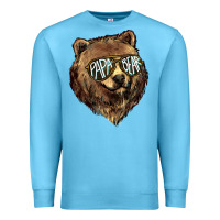 Ocean Blue Papa Bear Premium Sweatshirt - HowdyJamesFarm