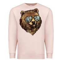 Pale Pink Papa Bear Premium Sweatshirt - HowdyJamesFarm