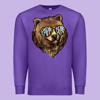 Papa Bear Premium Sweatshirt Designed By Howdyjamesfarm