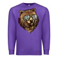 Purple Papa Bear Premium Sweatshirt - HowdyJamesFarm