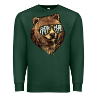 Sports Green Papa Bear Premium Sweatshirt - HowdyJamesFarm