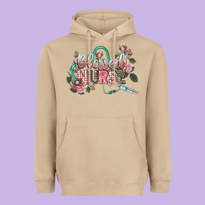 Blessed Nurse Heavyweight Hoodie Designed By Cowgirlartshop