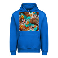 Cobalt western cowboy hat seamless pattern Urban Hoodie - BundleAndBundleShop