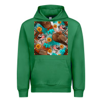 Emerald western cowboy hat seamless pattern Urban Hoodie - BundleAndBundleShop