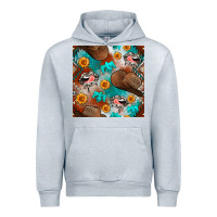 Heather Grey western cowboy hat seamless pattern Urban Hoodie - BundleAndBundleShop