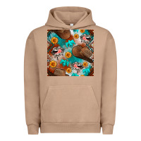 Pigment Burro western cowboy hat seamless pattern Urban Hoodie - BundleAndBundleShop