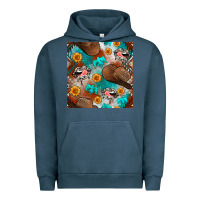 Pigment Midnight Navy western cowboy hat seamless pattern Urban Hoodie - BundleAndBundleShop