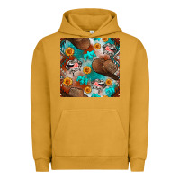 Pigment Peanut Butter western cowboy hat seamless pattern Urban Hoodie - BundleAndBundleShop