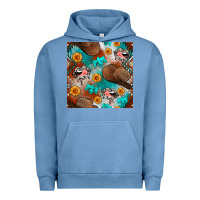 Pigment Pebble Blue western cowboy hat seamless pattern Urban Hoodie - BundleAndBundleShop