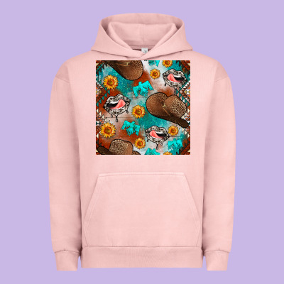 Western Cowboy Hat Seamless Pattern Urban Hoodie Designed By Bundleandbundleshop