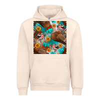 Sandshell western cowboy hat seamless pattern Urban Hoodie - BundleAndBundleShop