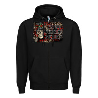 Black I'm so freaking merry skeleton messy bun Zipper Hoodie - NancyCooperArtShop
