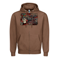 Chestnut I'm so freaking merry skeleton messy bun Zipper Hoodie - NancyCooperArtShop