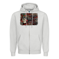 Dove Grey I'm so freaking merry skeleton messy bun Zipper Hoodie - NancyCooperArtShop