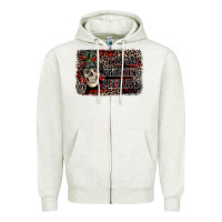 Oatmeal Heather I'm so freaking merry skeleton messy bun Zipper Hoodie - NancyCooperArtShop
