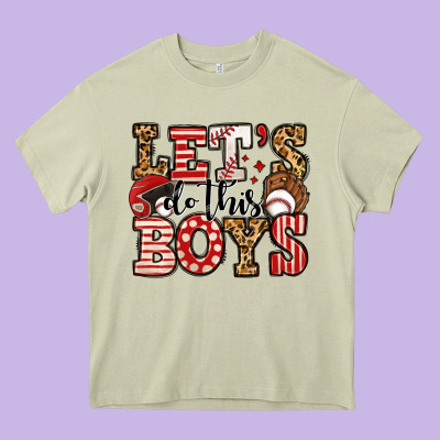 Let's Do This Boys Baseball Heavy Core Tee Designed By Jasminsmagicworld