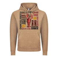Vintage Coffee crawfish junkie Vintage Hoodie - MaliasSmallBusiness