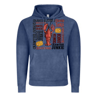 Vintage Denim crawfish junkie Vintage Hoodie - MaliasSmallBusiness
