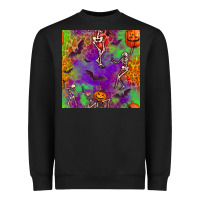 Black halloween party seamless pattern Heavyweight Sweatshirt - BundleAndBundleShop