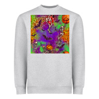 Heather Grey halloween party seamless pattern Heavyweight Sweatshirt - BundleAndBundleShop