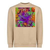Mushroom halloween party seamless pattern Heavyweight Sweatshirt - BundleAndBundleShop