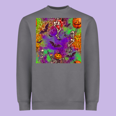 Halloween Party Seamless Pattern Heavyweight Sweatshirt Designed By Bundleandbundleshop