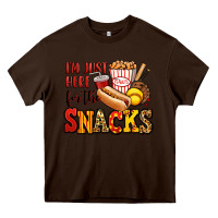 Chocolate Brown i'm just here for the snacks softball Heavy Core Tee - Jasminsmagicworld