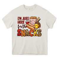 Cream i'm just here for the snacks softball Heavy Core Tee - Jasminsmagicworld