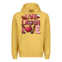 Antique Gold Live laugh love Valentine's Day Premium Hoodie - HowdyJamesFarm