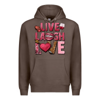 Coffee Live laugh love Valentine's Day Premium Hoodie - HowdyJamesFarm