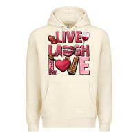 Sandshell Live laugh love Valentine's Day Premium Hoodie - HowdyJamesFarm