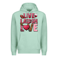 Seafoam Live laugh love Valentine's Day Premium Hoodie - HowdyJamesFarm