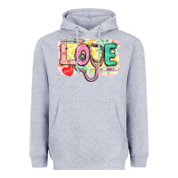 Heather Grey love nursing leopard background Heavyweight Hoodie - CowGirlArtShop