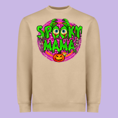 Spooky Mama Heavyweight Sweatshirt Designed By Bundleandbundleshop
