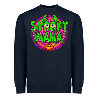 Navy spooky mama Heavyweight Sweatshirt - BundleAndBundleShop