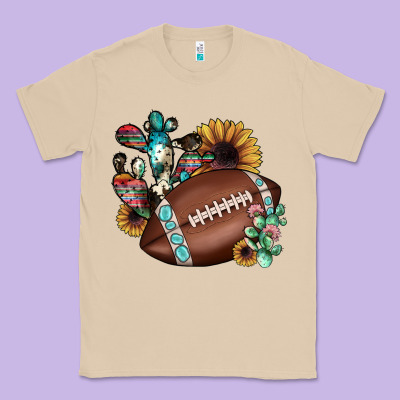 Football Cactus Sunflower Classic Tee Designed By Jahusdesignshop