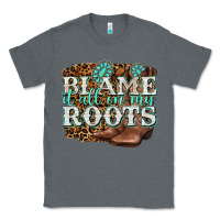 Charcoal Heather blame it all on my roots Classic Tee - NancyCooperArtShop
