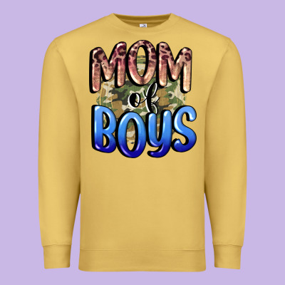 Mom Of Boys Mother's Day Premium Sweatshirt Designed By Cowgirlartshop