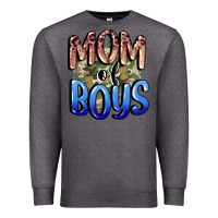 Charcoal Heather Mom of Boys Mother's Day Premium Sweatshirt - CowGirlArtShop